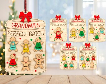 Personalisierte Perfect Stapel Familie Ornament svg, Weihnachtslebkuchen Ornament svg, Weihnachtsgeschenk svg, Laser Cut Glowforge, digitaler Download