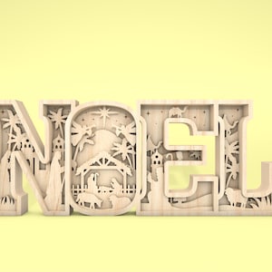 Wielowarstwowa scena Noel Art svg, Scena Narodzenia svg, Scena Bożego Narodzenia svg, Narodziny Jezusa svg, 6-warstwowe dzieło sztuki, Laser Cut Glowforge, Cyfrowe