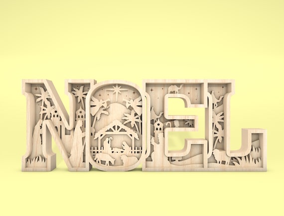 Multilayer Noel Scene Art svg, Nativity scene svg, Christmas Scene svg, Birth of Jesus svg, 6 layer art piece,Laser Cut Glowforge,Digital
