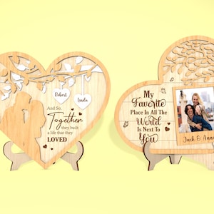 Coppia romantica personalizzata con segno a forma di cuore in formato svg, coppia di innamorati con segno in formato svg, San Valentino in formato svg, regalo per gli innamorati, regali per l'anniversario, taglio laser Glowforge