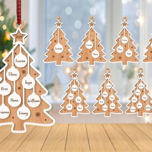 Personalisierte Weihnachtsbaum Ornament svg, Stammbaum Ornament svg, Weihnachtskugeln svg, Weihnachtssvg, Laser Cut Glowforge, Digital