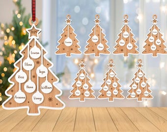 Personalized Christmas Tree Ornament svg, Family Tree Ornament svg, Christmas Balls svg, Christmas svg, Laser Cut Glowforge,Digital