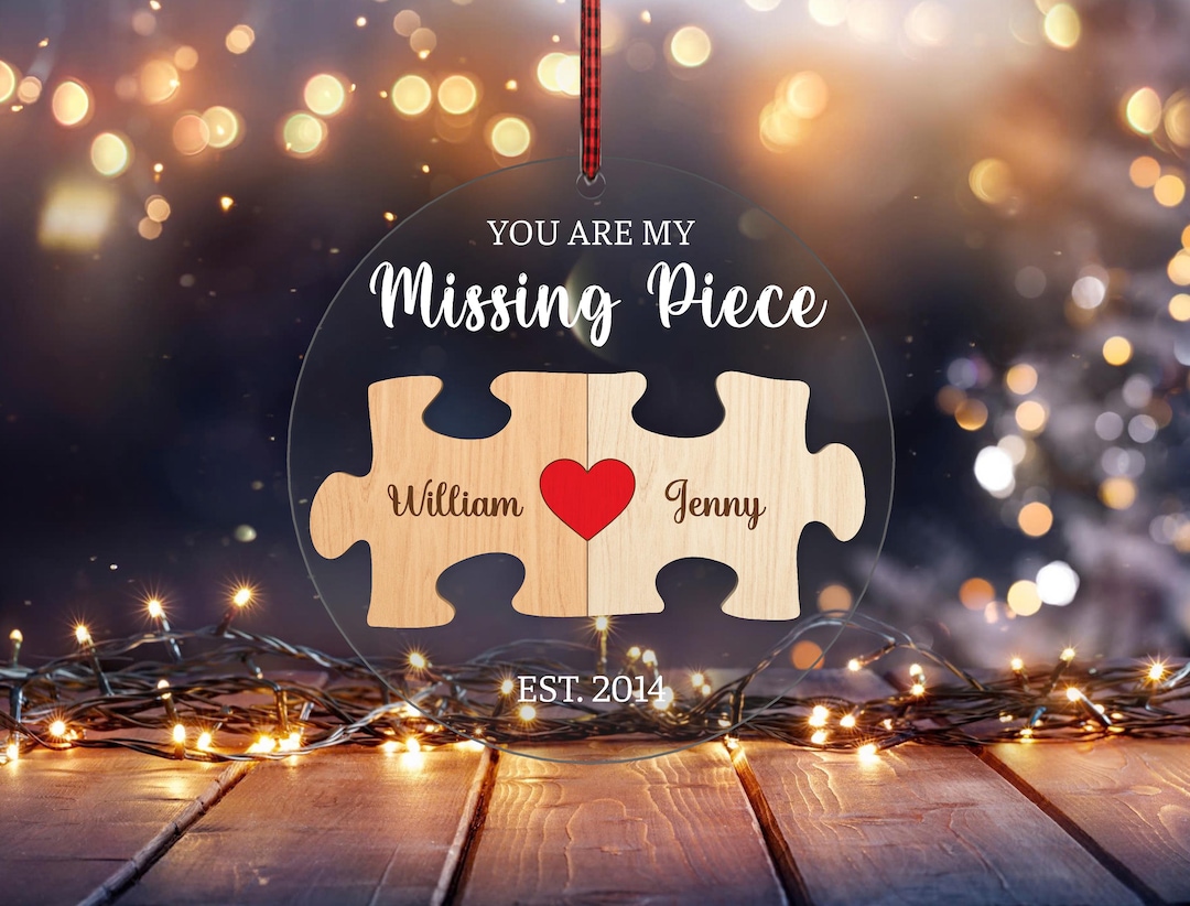 Personalized You Are My Missing Piece Ornament Svg, Couple Piece ...