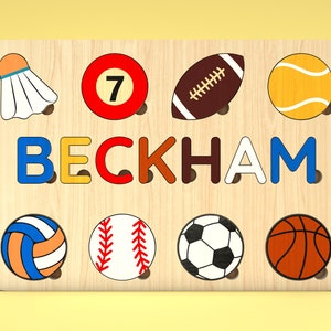 Personalized Sport Puzzle svg,Puzzle for kids,Kids laser svg design,Children puzzle file,diy craft kits,Laser Cut Glowforge,Digital Download