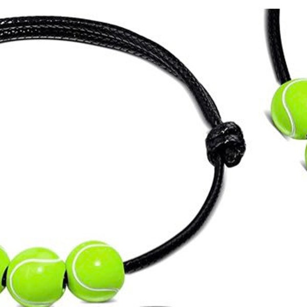 Lot de 2 - Bracelet ajustable avec balles de tennis