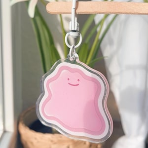 Portachiavi Pokémon Ditto rosa