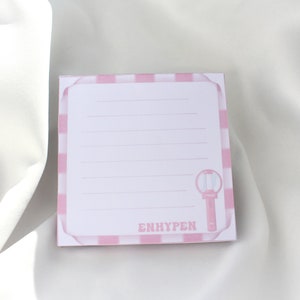 Blocco note Enhypen rosa, simpatico blocco note, K-Pop