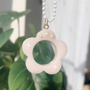Porte-clés fleur rose, bijou de sac, classeur K-Pop