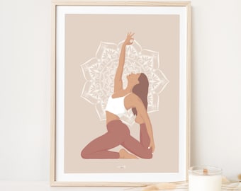 Poster Yoga Pose Illustration Decoration