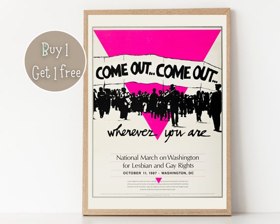 Gay Lib Party Flyer Poster. Print. Arkwork Wall Hanging Artwork. Home Decor  Gift Jigsaw Puzzle