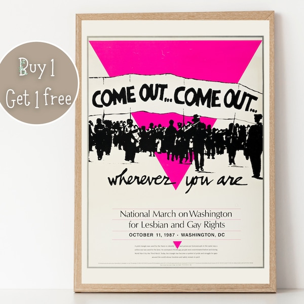 Gay Liberation Front Poster 1970 | Gay Art | Gay Rights Print | Vintage Wall Art | LGBT Prints | Pride Gift | Pride Poster | LGBTQ Art