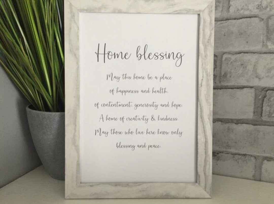 Home Blessing Wall Art Print A4 Wall Art Print. Printed on Etsy