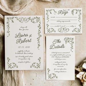 Wedding Invitation Template | Italian Wedding | Italian Mediterranean Invite | Hand Drawn | Handwritten | Illustration | Whimsical | Fun
