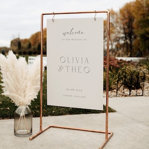 Minimalist Welcome Sign | Modern Wedding Welcome Sign | Minimal Wedding Sign | Elegant Welcome Sign | Script Wedding Welcome Sign