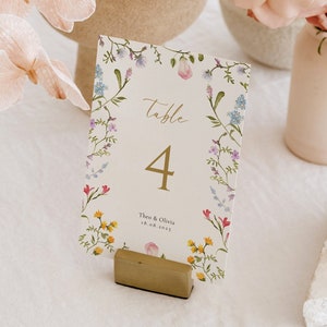 Wildflower Wedding Table Numbers Template | Floral Table Numbers | Wildfloral Table Sign | Floral Wedding Table Numbers | Garden Party