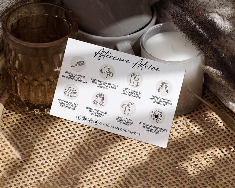 Hair Extension Aftercare Care Hair Extension Care Guide Etsy