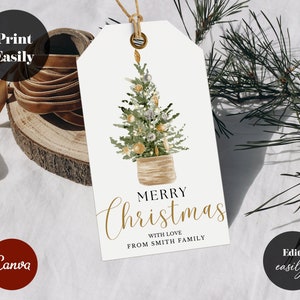 Christmas Trees Tag Merry Christmas Tag Christmas Gift Tag Holiday Favor Tag Holiday Gift Tag Christmas Label Tree image 3