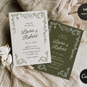 Plantilla de invitación de boda italiana dibujada a mano: Diseño mediterráneo (Descarga digital) imagen 6