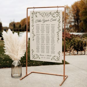 Whimsical Wedding Seating Chart: Italian Mediterranean Design (Digital Download) image 3