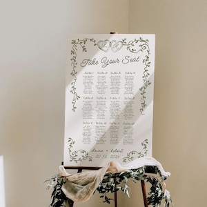 Whimsical Wedding Seating Chart: Italian Mediterranean Design (Digital Download) image 6
