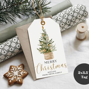 Christmas Trees Tag Merry Christmas Tag Christmas Gift Tag Holiday Favor Tag Holiday Gift Tag Christmas Label Tree image 2