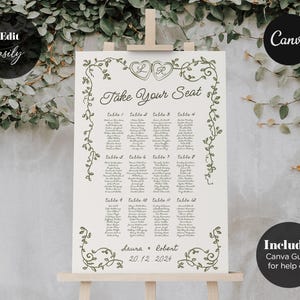 Whimsical Wedding Seating Chart: Italian Mediterranean Design (Digital Download) image 7