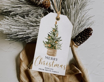 Christmas Trees Tag | Merry Christmas Tag | Christmas Gift Tag | Holiday Favor Tag | Holiday Gift Tag | Christmas Label Tree