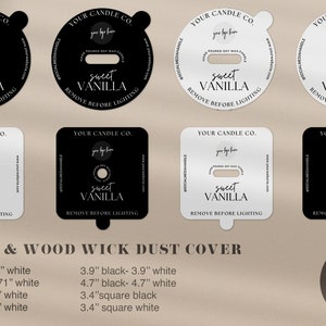 Editable Candle Dust Cover Candle Dust Cover Template - Etsy