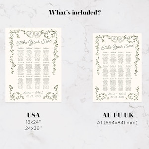Whimsical Wedding Seating Chart: Italian Mediterranean Design (Digital Download) image 5