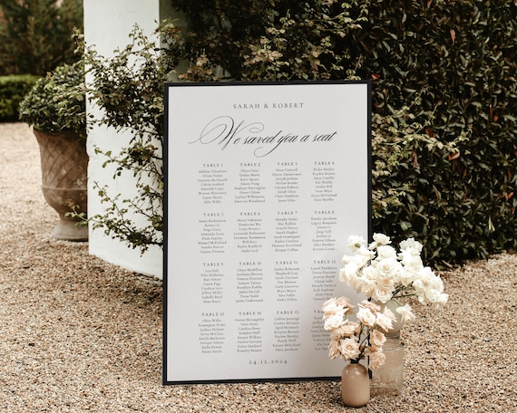 Elegant Minimalist Wedding Seating Chart: Luxury Old Money (Digital Download)