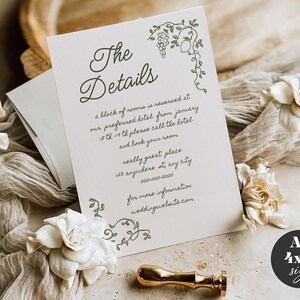 Plantilla de invitación de boda italiana dibujada a mano: Diseño mediterráneo (Descarga digital) imagen 5