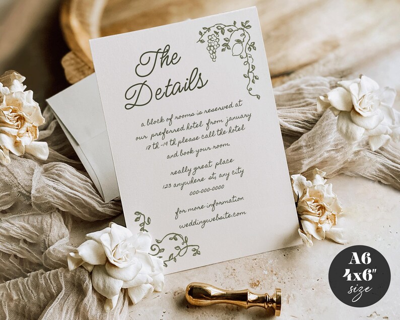 Plantilla de invitación de boda italiana dibujada a mano: Diseño mediterráneo (Descarga digital) imagen 5