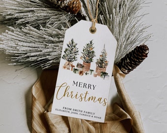 Christmas Trees Tag | Holiday Label Tag | Christmas Label Tag | Christmas Gift Tag | Cookie Tag | Holiday Gift Tag | Canva