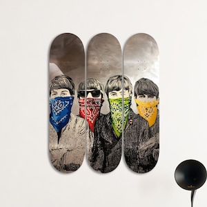 Famous Boy Band, Set of 3Pcs, Pro-Grade Maple Skateboard, Pop Art, Wall Decor
