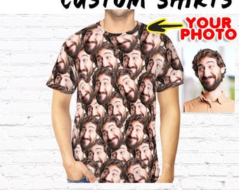 Custom Face Photo T-Shirt – Personalized All Over Print Shirt