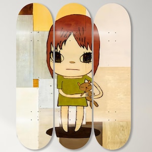Nara The Bear, Skateboard Deck Wall Art, Wall Hanged Decoration, Home and Office wall Decoration