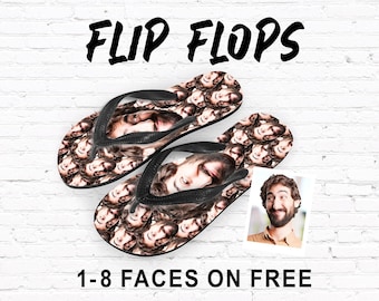 Personalized flip flops, custom photo based print flipflops, customized unique elegant quality flip flops gift