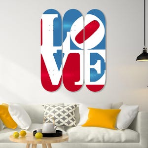 Love Abstract Art, Skateboard Set of 3Pcs, Pro-Grade Maple Wood, Pop Art, Wall Decor