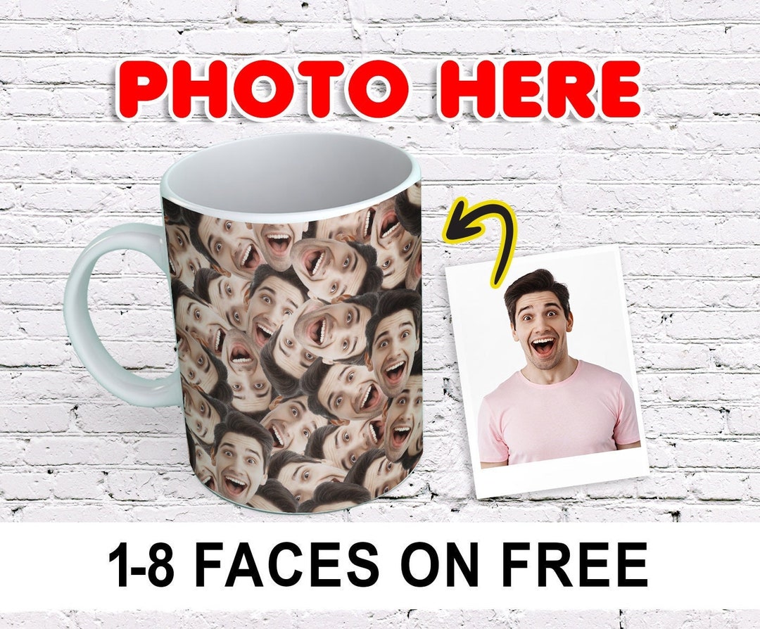 Personalized Photo Mug, Custom Faces, Anniversary Gift - Etsy