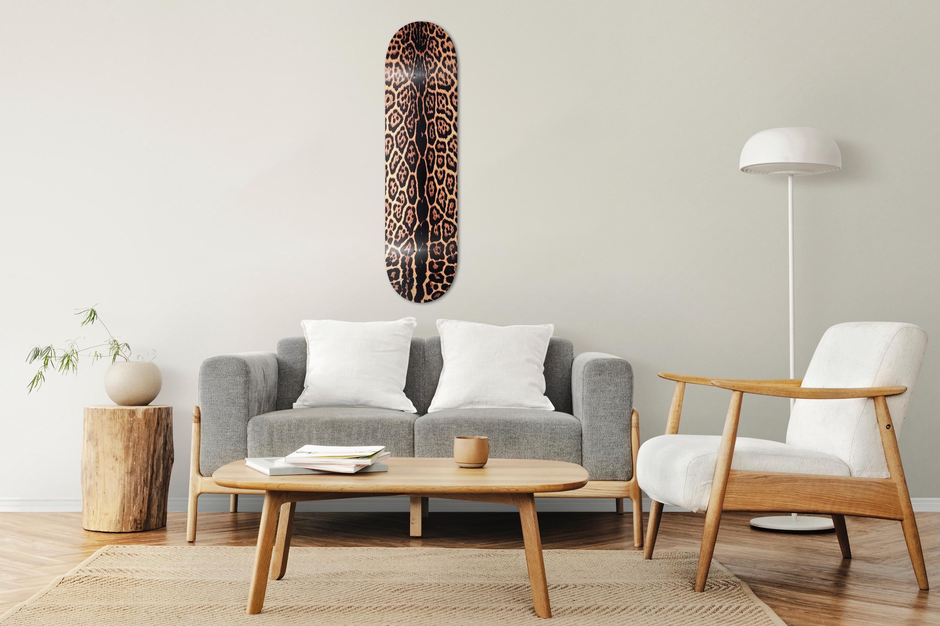 Leopard Skateboard Wall Art, Pro-Grade Maple Wood, Pop Art, Wall Decor