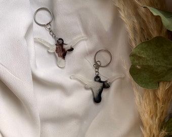 Resin Longhorn Keychain – Cow Purse Charm, Backpack Accessory