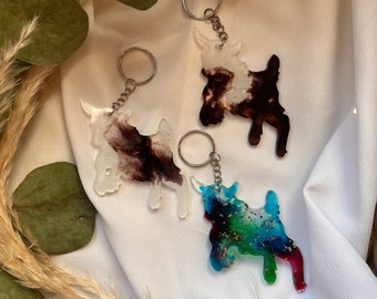 Resin Goat Keychain – Farm Animal Backpack Charm