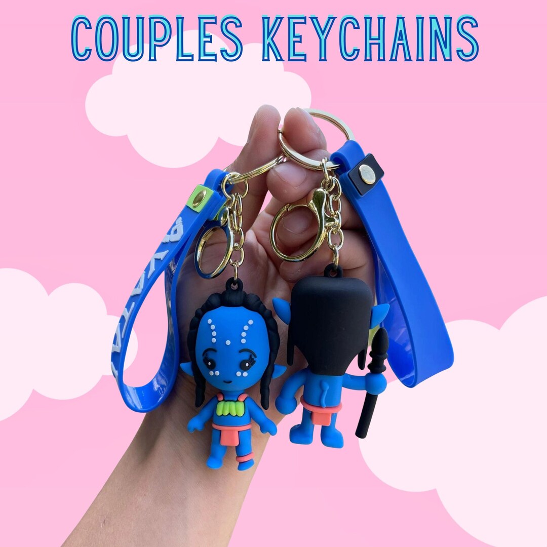 Avatar 2 Keychain Jake Neytiri Couples Keychains Bag Charm Etsy