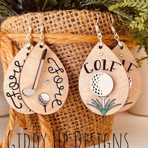 Golfoorbel bundel SVG-bestanden | Golfen SVG-bestand ontwerpen | Golf lasergesneden bestand | Svg-bestand sportoorbel | GiddyUpsStudio | Glowforge