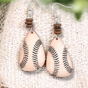 Baseball Earring SVG Laser Cut File: Softball Mom Design