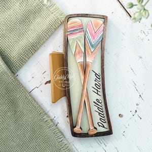 Paddle Hair Clip SVG Design: Lake Lover Glowforge 4" File