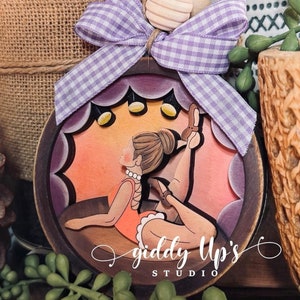 Gymnast Ornament SVG: Ballet Dance Mom Design, Sports Cut File