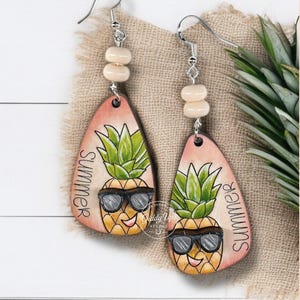 Pineapple Earring SVG File | Beach Ocean Sea Gifts | GiddyUpsStudio