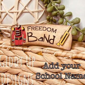 Personalized Band Hair Clip SVG File: 4" Laser Cut Design