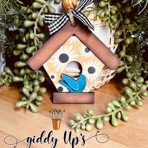 Bird House Ornament SVG | Glowforge Christmas Ornaments | Unique Christmas Ornament SVG File | Giddyupstudio | Glowforge Bird